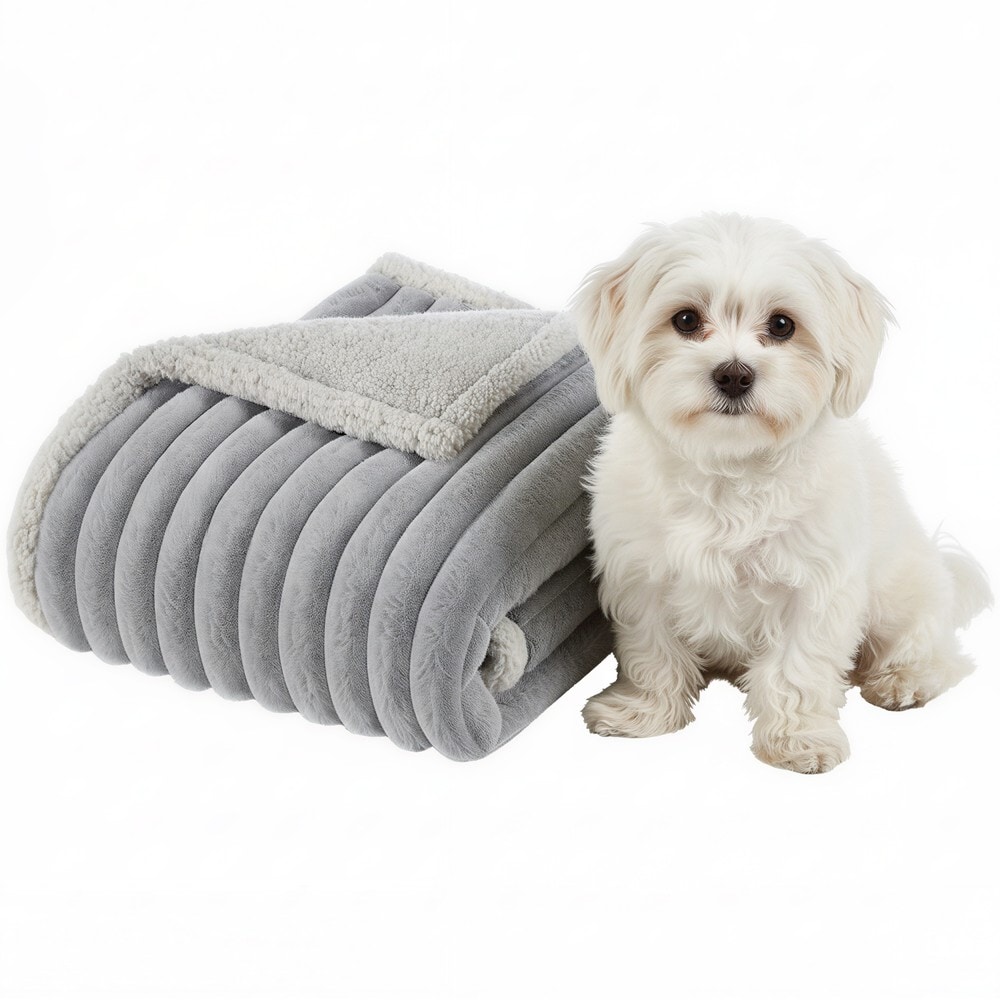 Vattentät vändbar hundfilt 102x73 cm - Grå