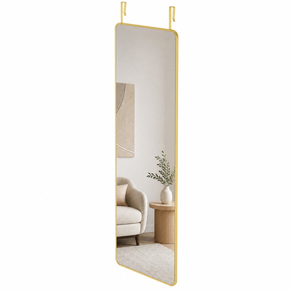 Helkroppsspegel med splitterskyddat glas 120x40 cm - Guld