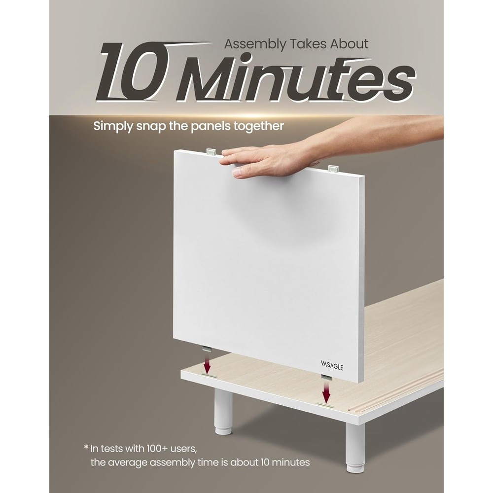 TV-bänk med räfflat glas för TV upp till 60 tum 140 cm - Vit/Beige
