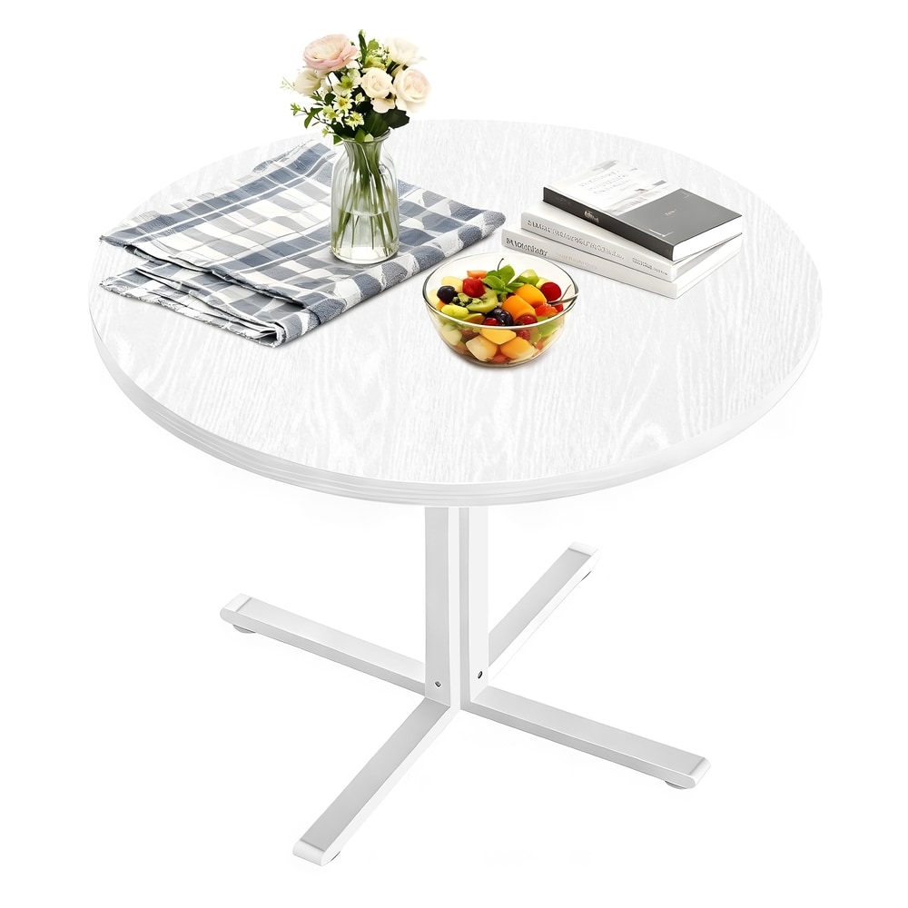 Runt matbord för 2-4 personer 80 cm - Vit