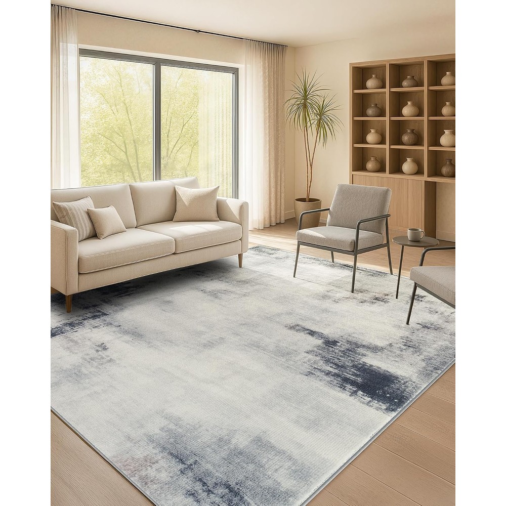 Modern abstrakt matta halkfri 160x230 cm - Grå