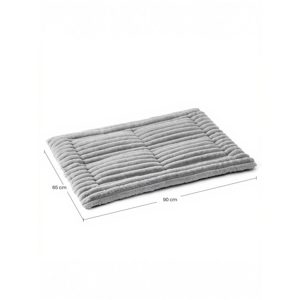 Itselämpenevä pehmoleluinen koiranpeitto 90x65 cm – Harmaa / Lämmittävä lemmikkipeitto / Pehmoleluinen koiranmatto