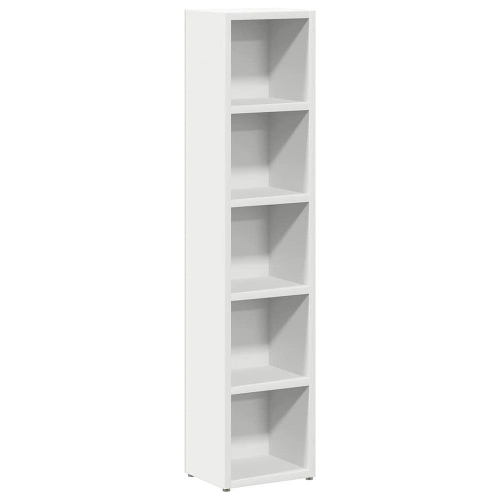 2 st CD-hyllor 21×16×93,5 cm / mediehyllor för CD, DVD och Blu-ray – Vit