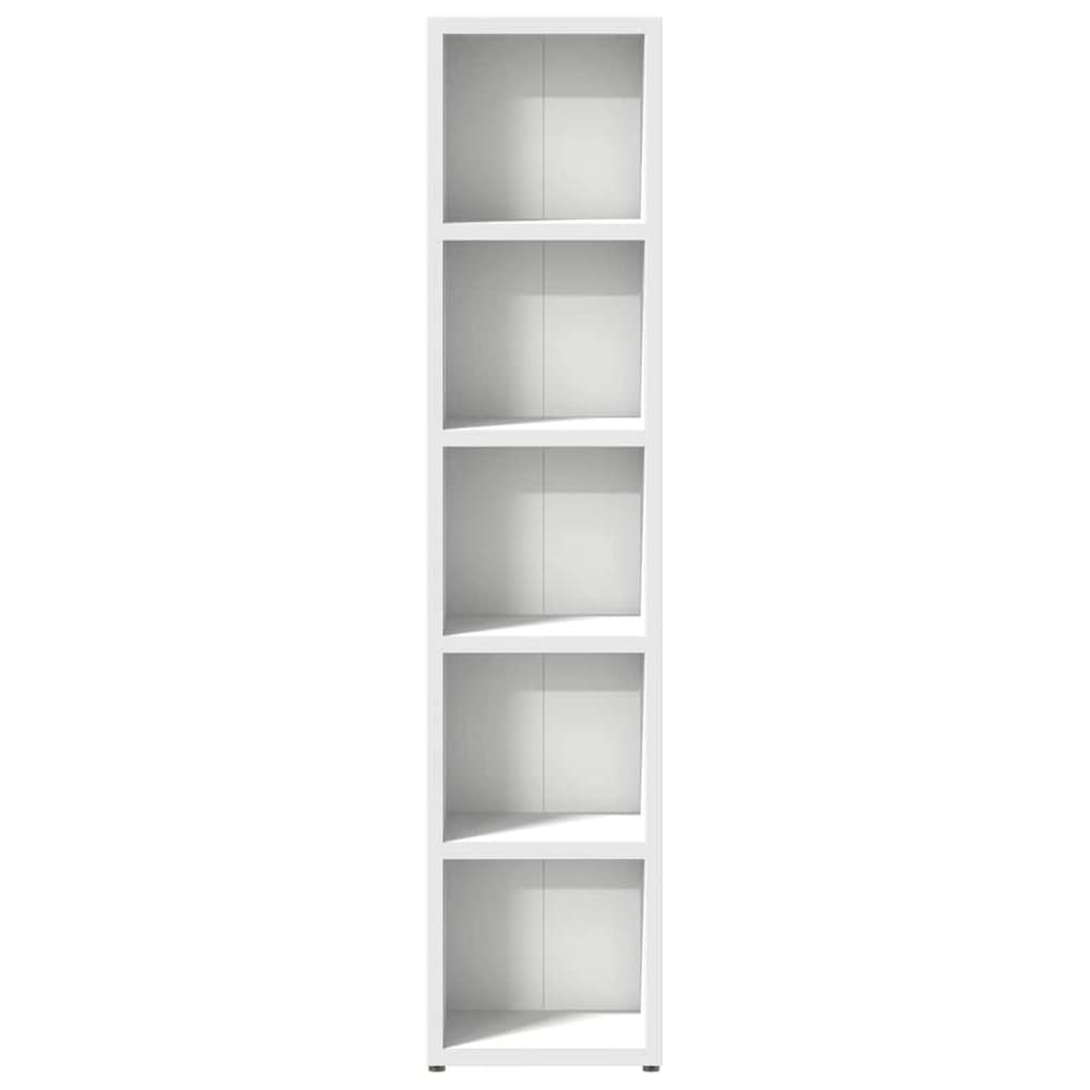 2 st CD-hyllor 21×16×93,5 cm / mediehyllor för CD, DVD och Blu-ray – Vit