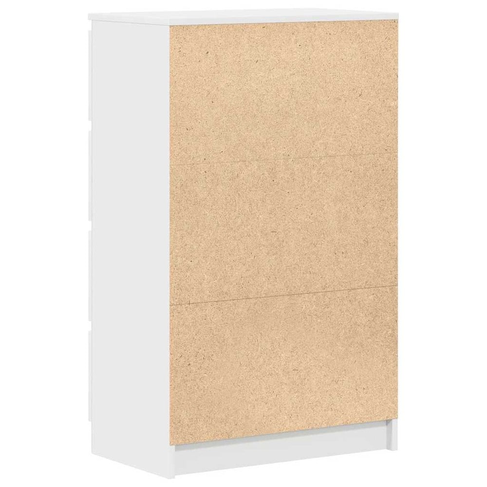Byrå 60×35×98,5 cm / förvaringsbyrå med 4 lådor / lådförvaring – Vit