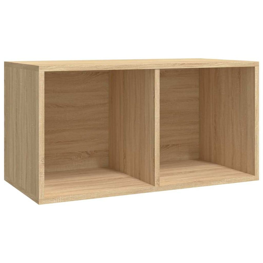 Förvaringsbox för LP-skivor 71x34x36 cm - Sonoma-ek / Vinylhylla / Skivförvaring