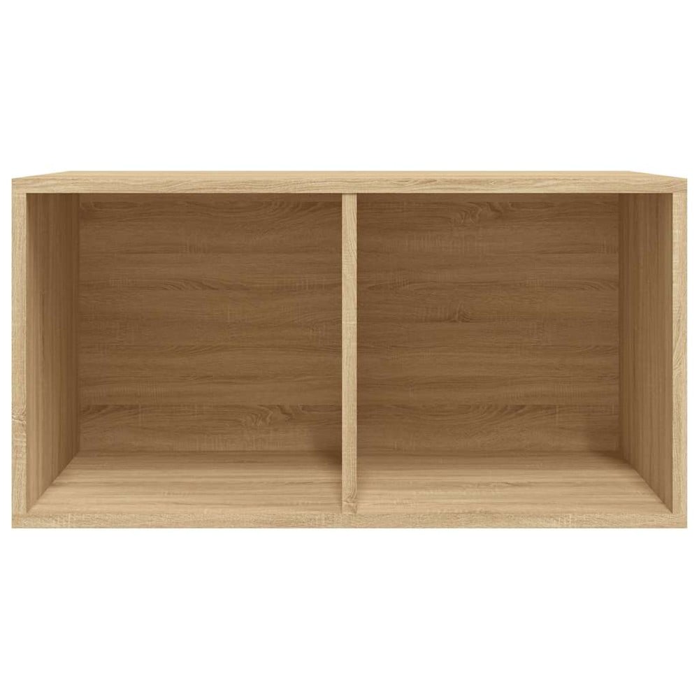 Förvaringsbox för LP-skivor 71x34x36 cm - Sonoma-ek / Vinylhylla / Skivförvaring