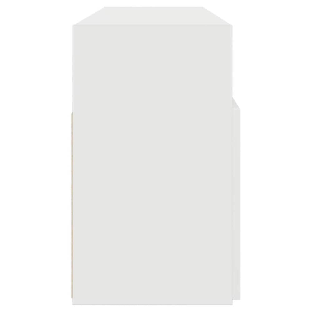 TV-bänk 120×30×50 cm / TV-möbel med RGB LED-belysning / mediebänk – Vit