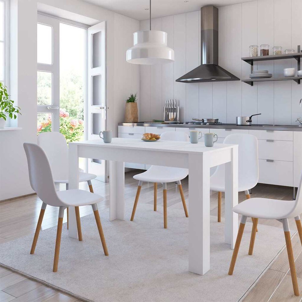 Matbord 120×60×76 cm / köksbord / rektangulärt bord – Vit