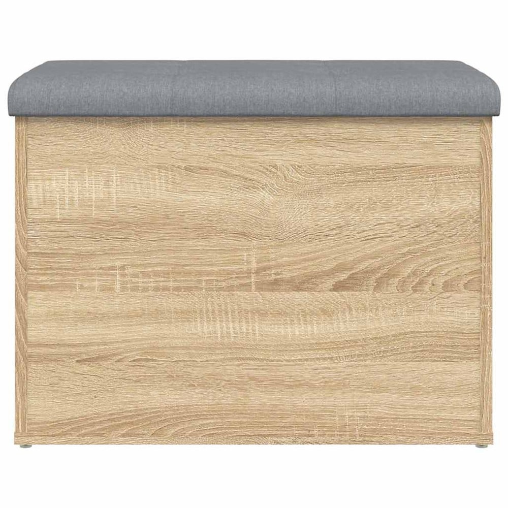 Förvaringsbänk 62×42×45 cm / sittbänk med förvaring / bänk med sittdyna – Sonoma ek