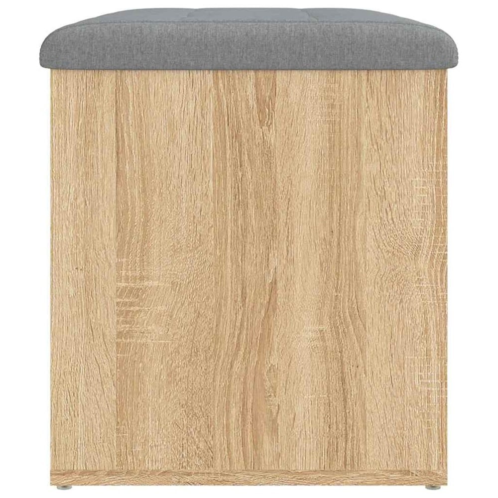 Förvaringsbänk 62×42×45 cm / sittbänk med förvaring / bänk med sittdyna – Sonoma ek