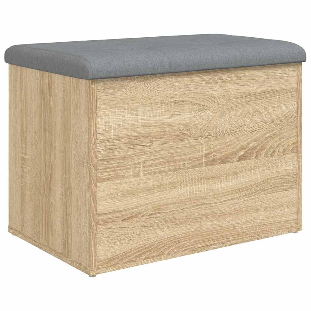Förvaringsbänk 62×42×45 cm / sittbänk med förvaring / bänk med sittdyna – Sonoma ek
