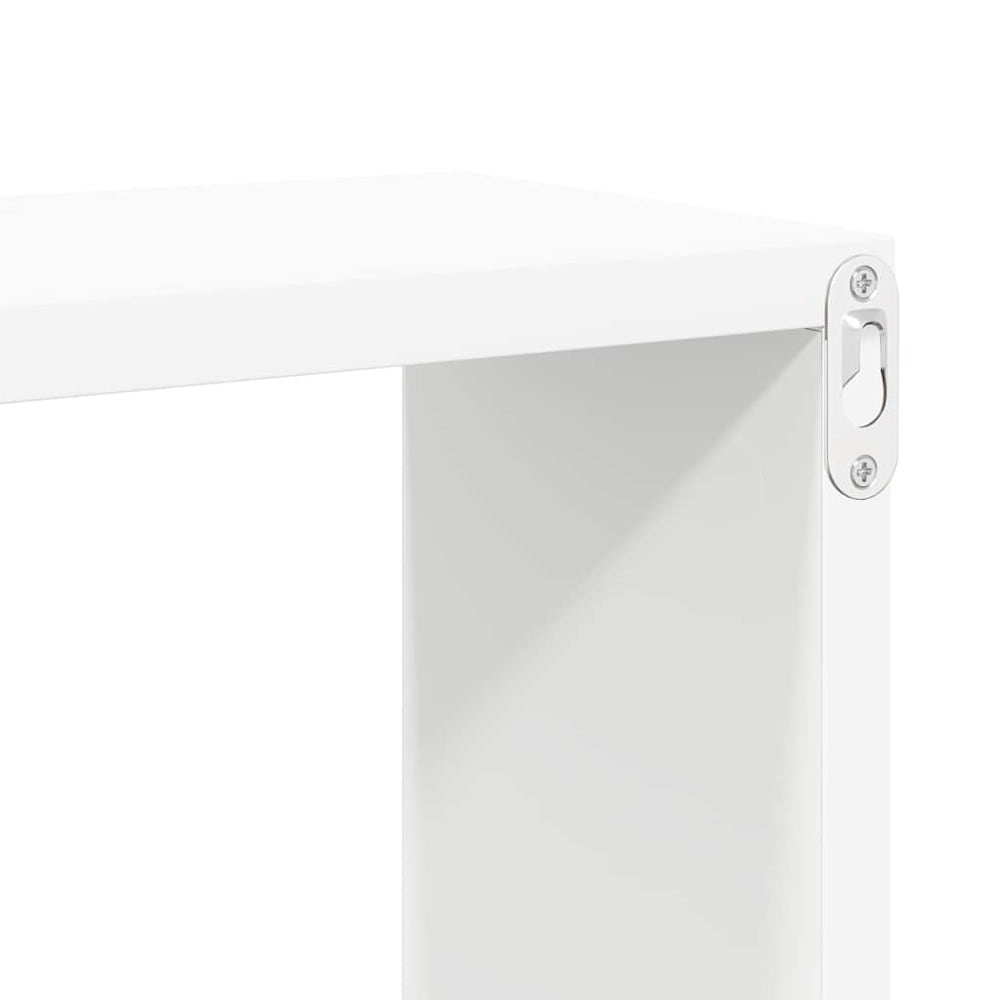 2 st kubformade vägghyllor 60×15×23 cm / vägghängda hyllor med dold montering – Vit