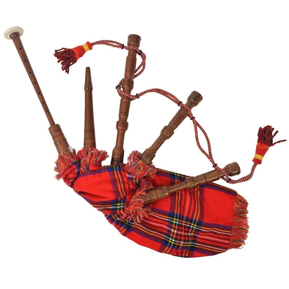 Säckpipa för barn från 3 år / traditionell med Royal Stewart-tartan – Röd