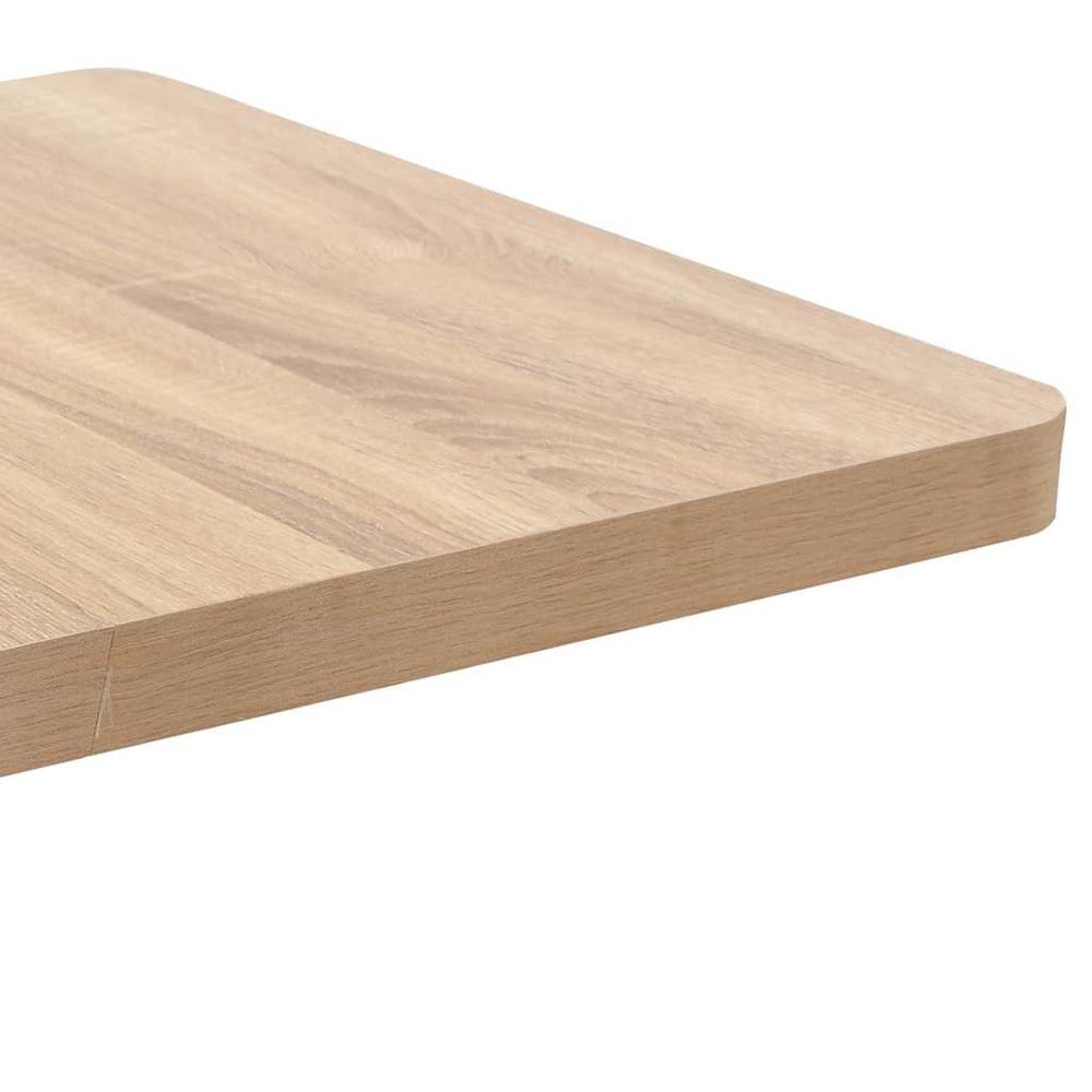 Bistrobord 60×60×75 cm / cafébord för 2 personer / matbord med stålben – Natur/vit