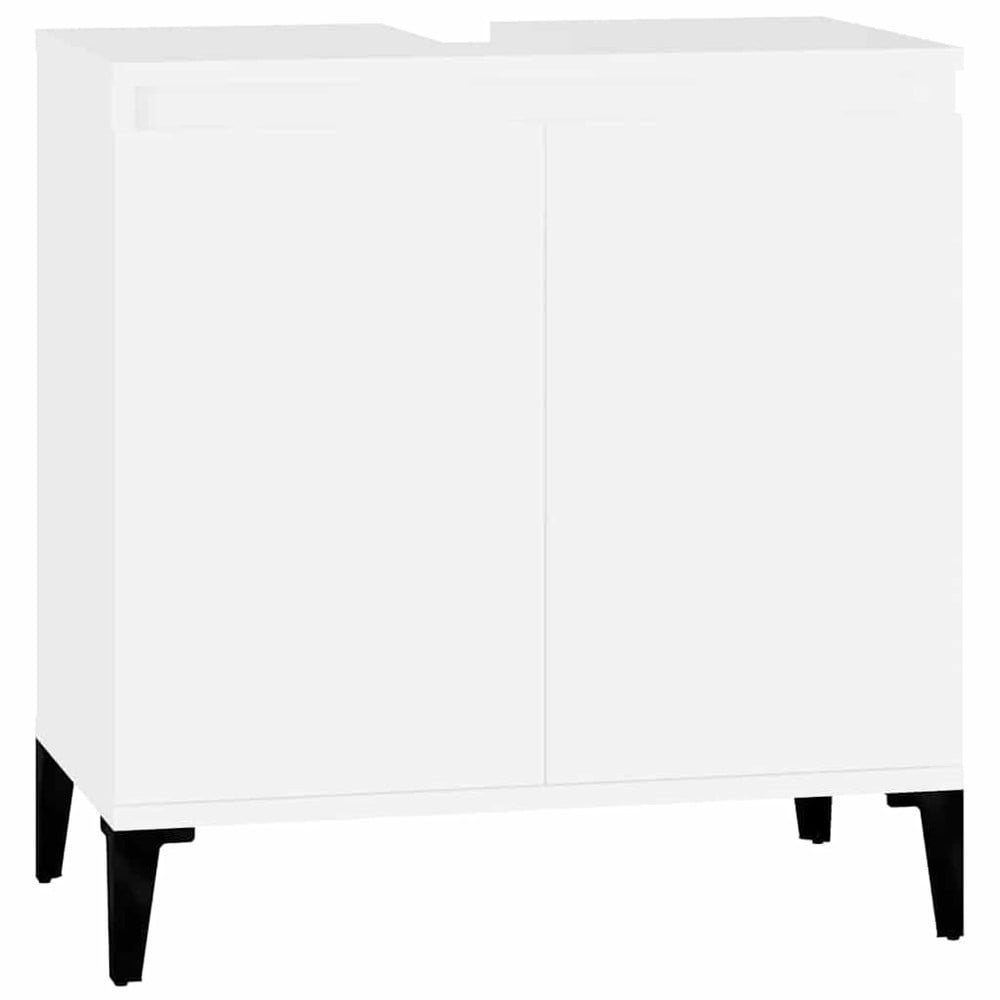 Tvättställsskåp 58×33×60 cm / badrumsskåp / skåp för handfat – Vit