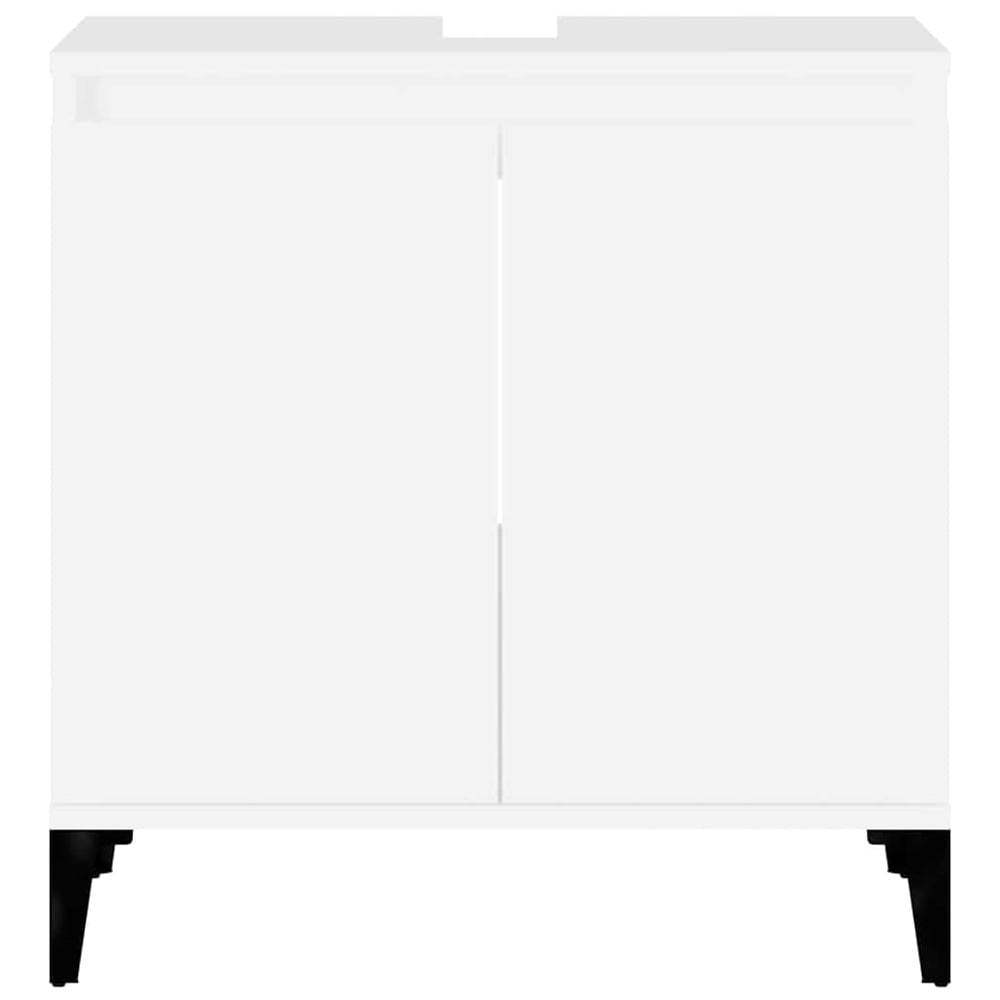 Tvättställsskåp 58×33×60 cm / badrumsskåp / skåp för handfat – Vit
