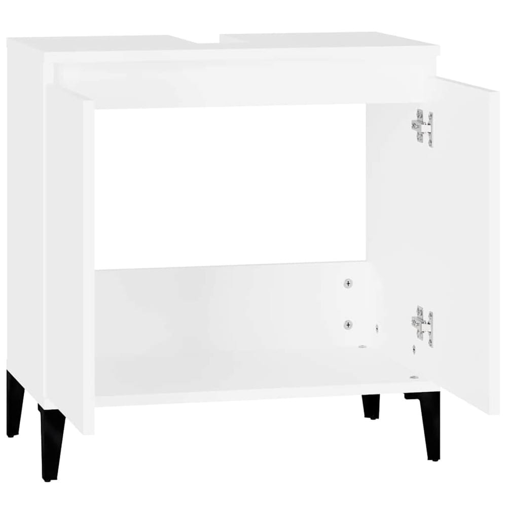 Tvättställsskåp 58×33×60 cm / badrumsskåp / skåp för handfat – Vit