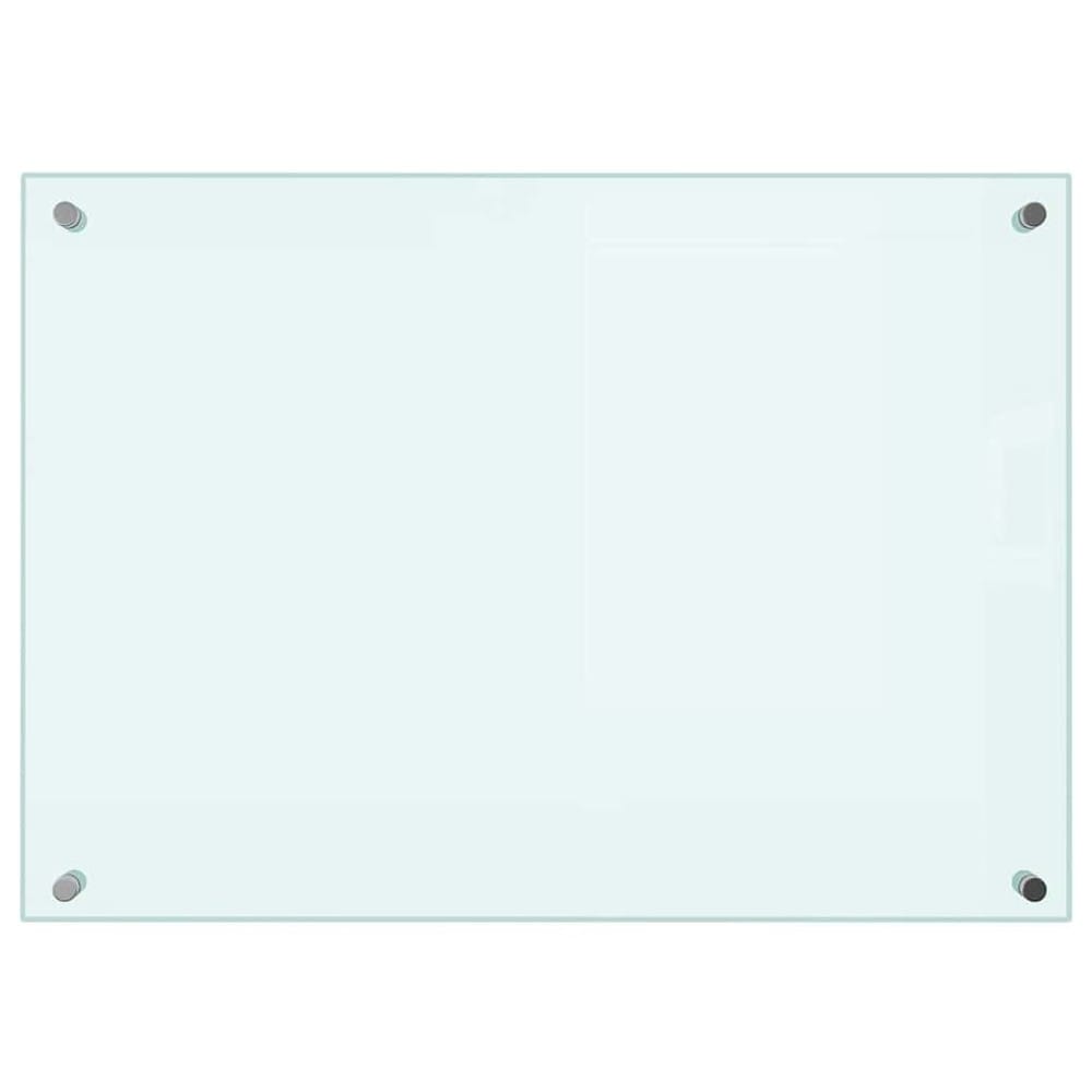 Stänkskydd i härdat glas 70×50 cm / skydd till köksvägg / väggskydd – Mjölkvit
