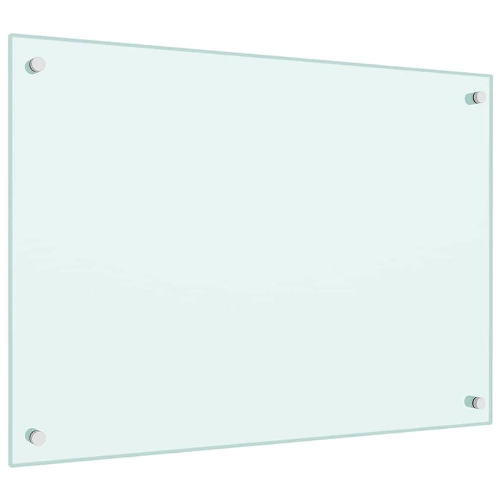 Stänkskydd i härdat glas 70×50 cm / skydd till köksvägg / väggskydd – Mjölkvit