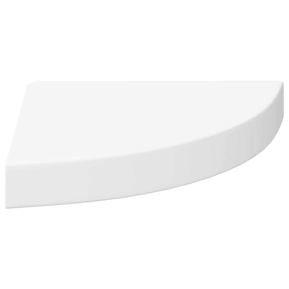 Hörnhylla 25×25×3,8 cm / svävande vägghylla med dold montering – Vit