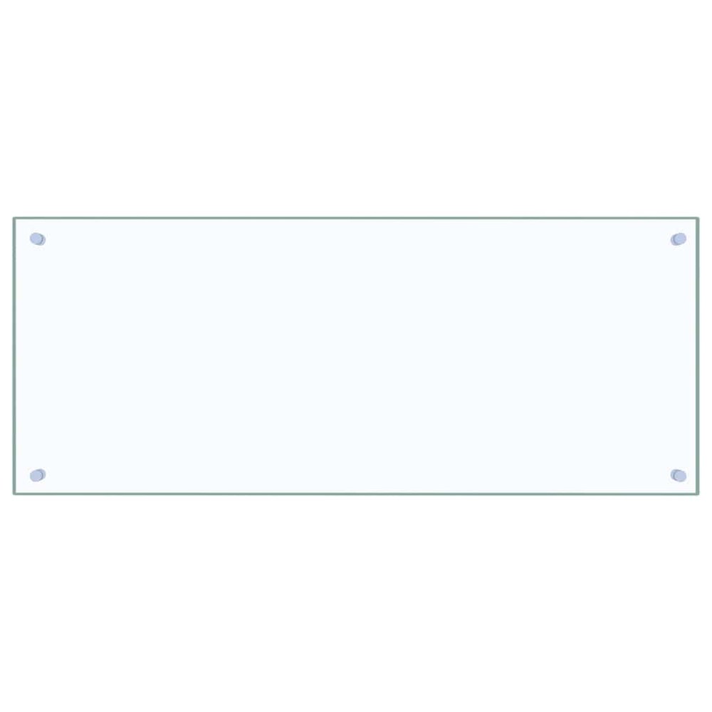 Stänkskydd i härdat glas 100×40 cm / skydd för köksvägg / väggskydd – Transparent