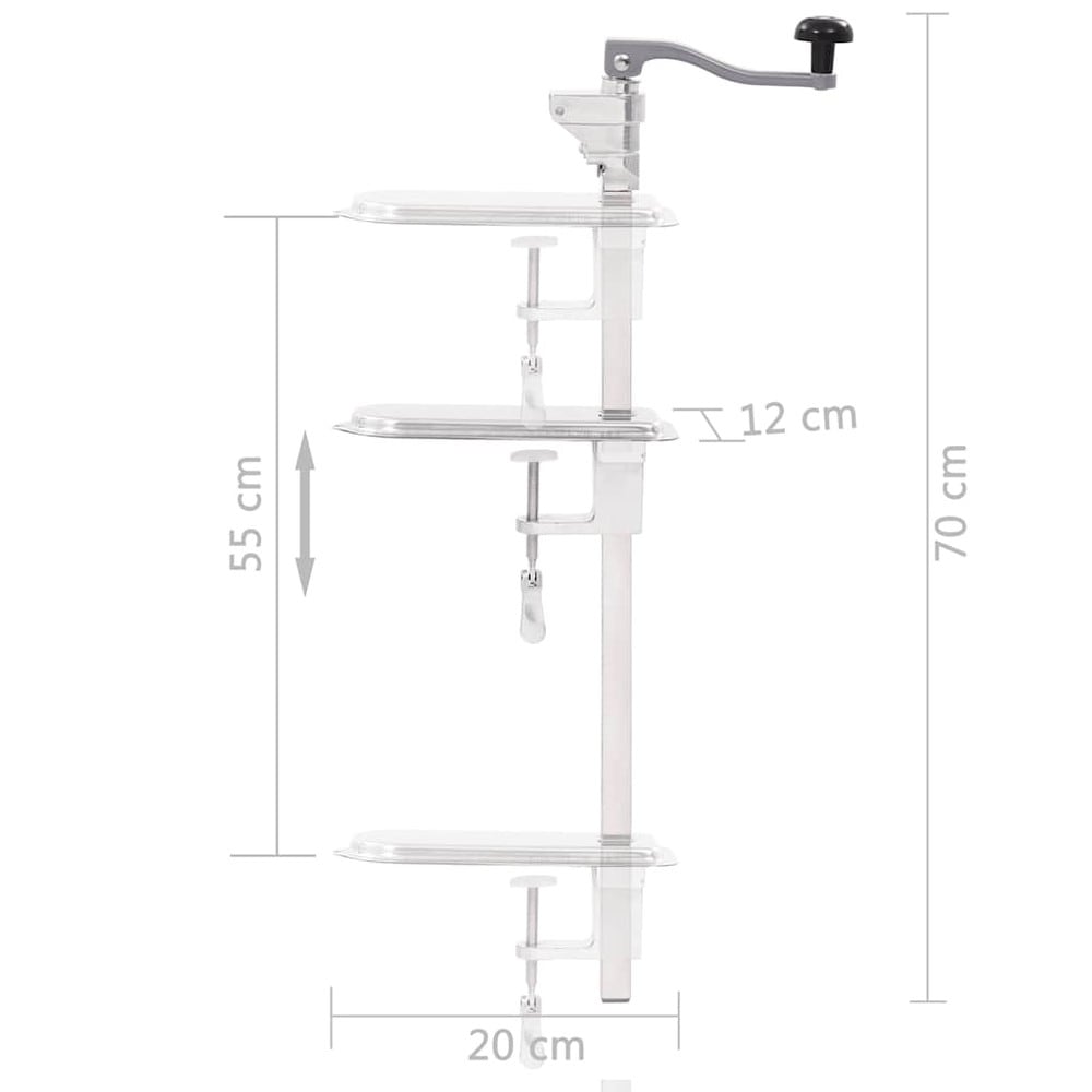 Bordmonteret dåseåbner 70 cm / dåseåbner med bordklemme / åbner til konservesdåser