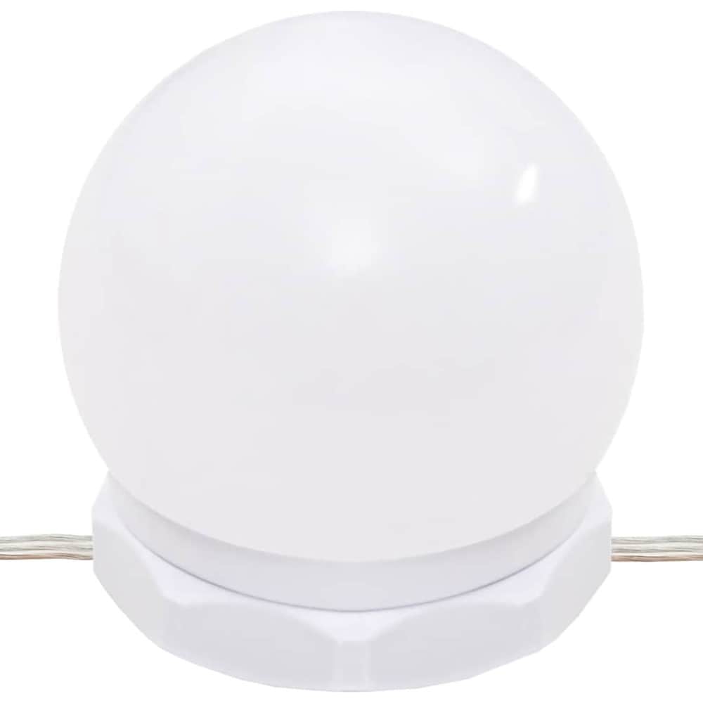 Sminkbord 96×40×142 cm / toalettbord med spegel och LED-belysning – Vit