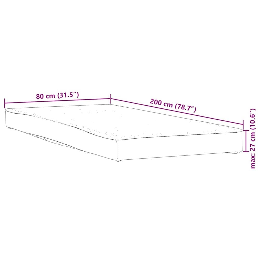 Vattentätt madrasskydd 80×200 cm / dra-på-skydd med elastisk kant – Vit