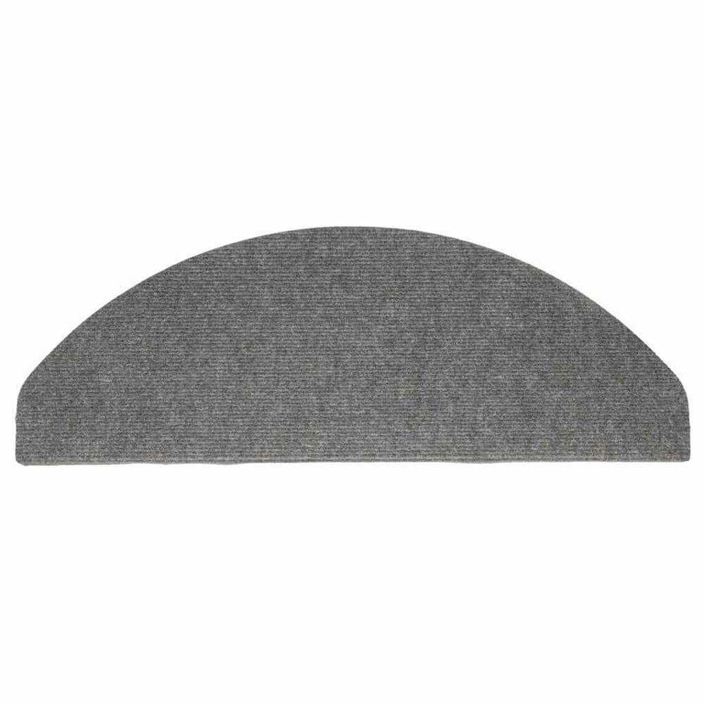 15 st trappstegsmattor 65×22,5×3,5 cm / självhäftande trappmattor i nålfilt – Grå