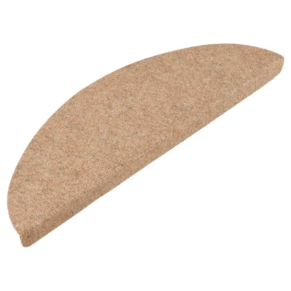 15 st trappstegsmattor 56×17×3 cm / självhäftande trappmattor i nålfilt – Beige