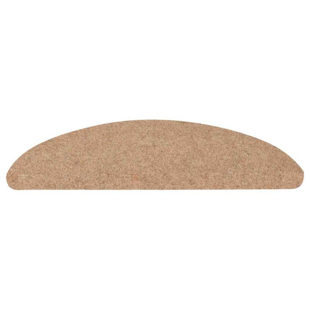 15 st trappstegsmattor 56×17×3 cm / självhäftande trappmattor i nålfilt – Beige