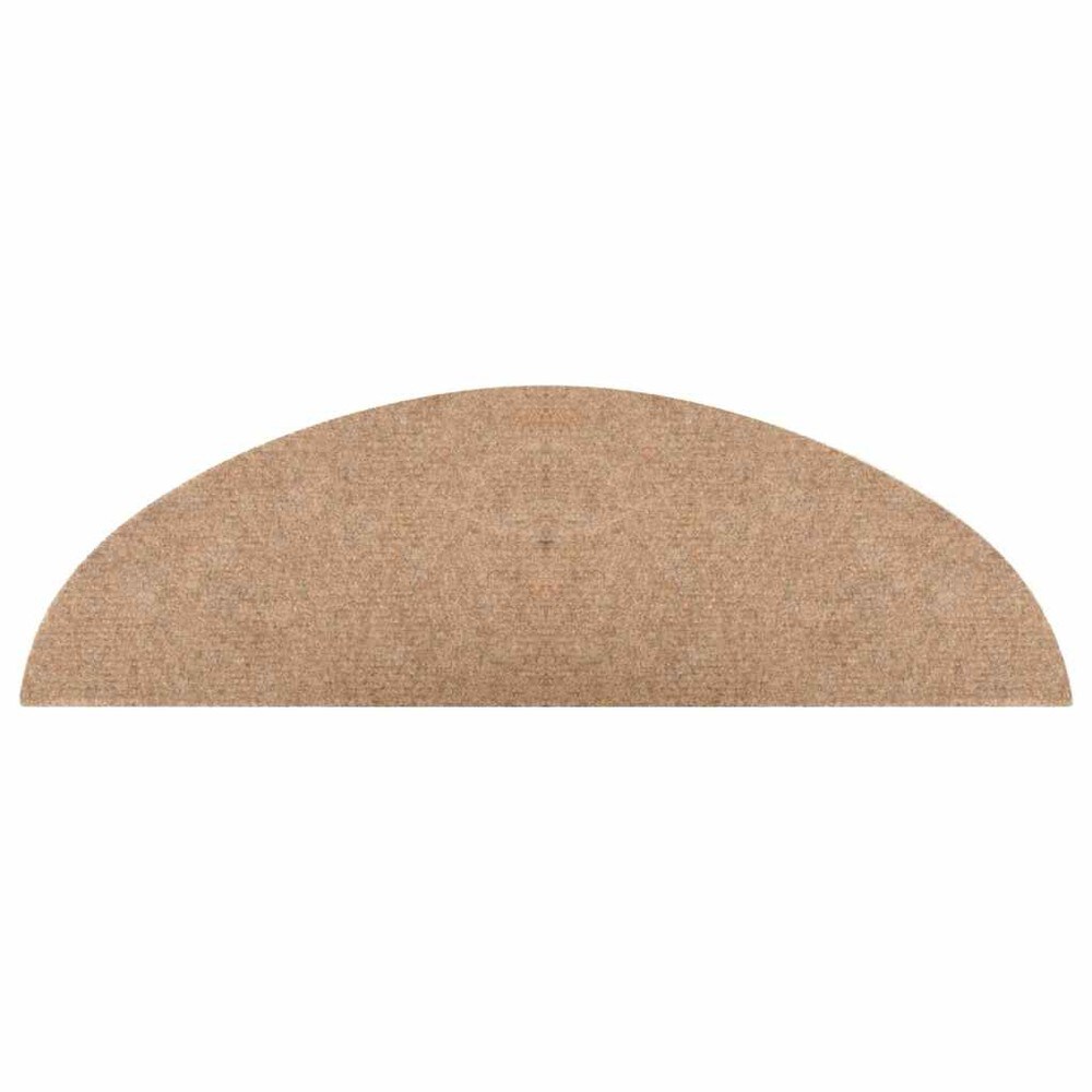 15 st trappstegsmattor 56×17×3 cm / självhäftande trappmattor i nålfilt – Beige