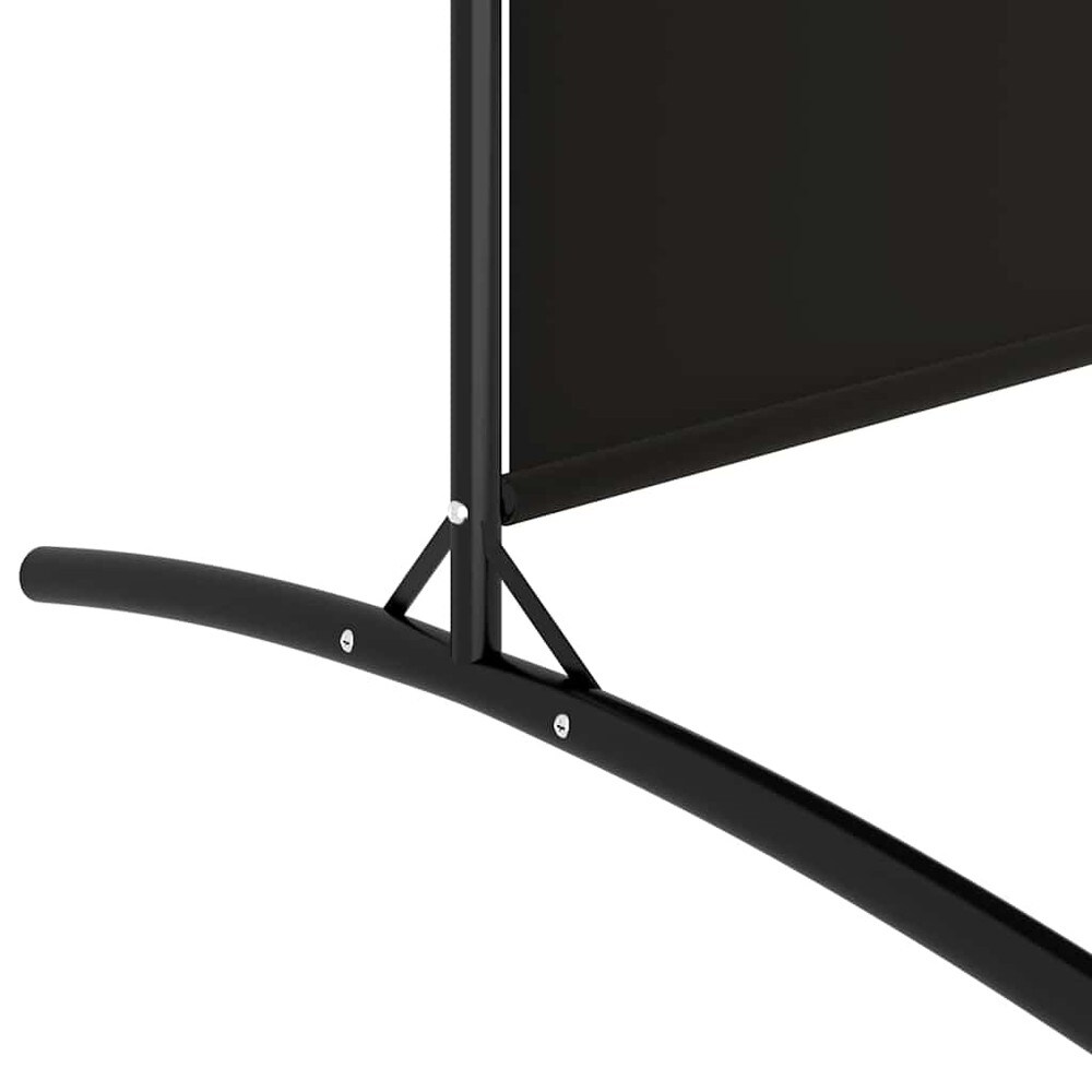 Rumsavdelare 175×180 cm / vikbar skärmvägg med 2 paneler / vikvägg – Svart