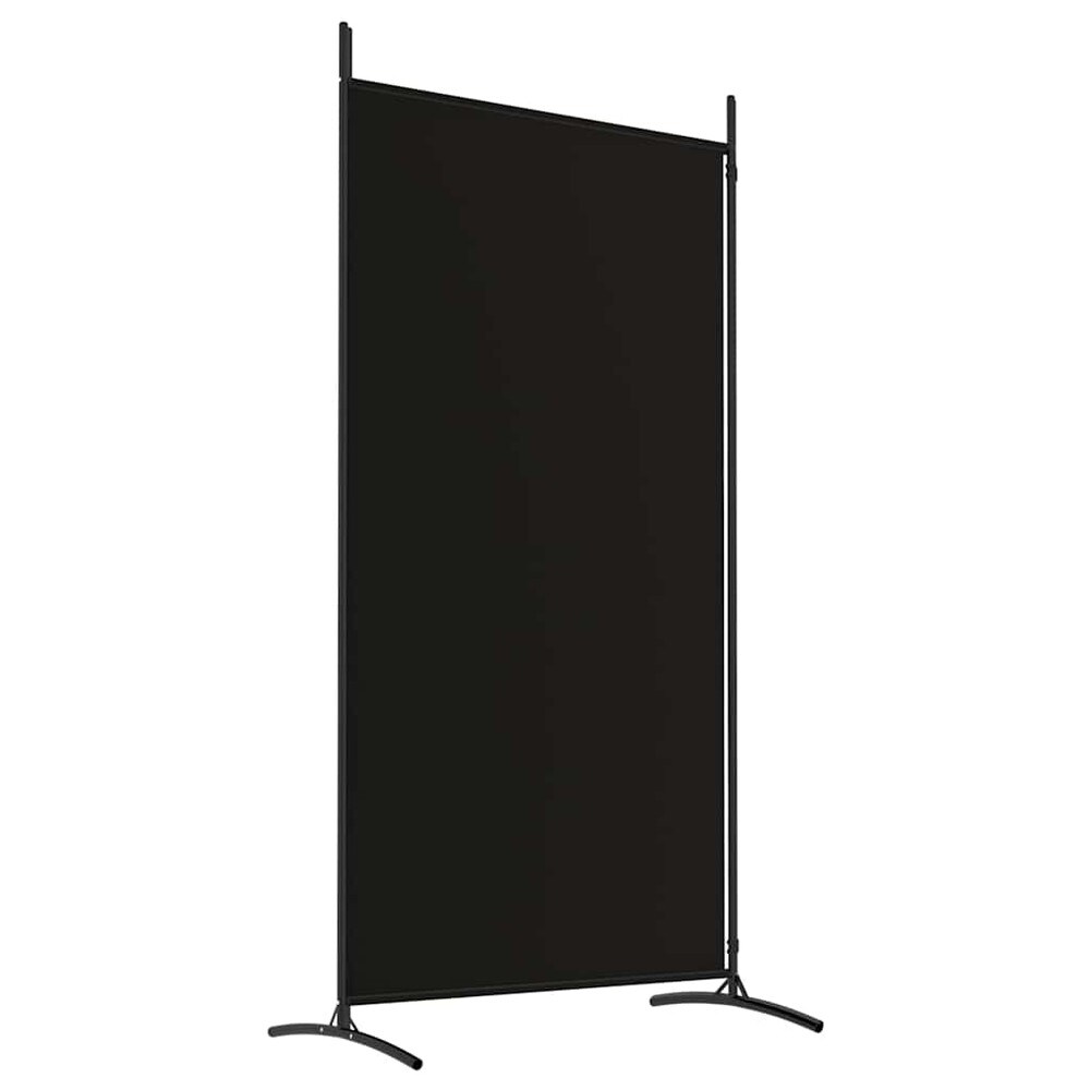 Rumsavdelare 175×180 cm / vikbar skärmvägg med 2 paneler / vikvägg – Svart