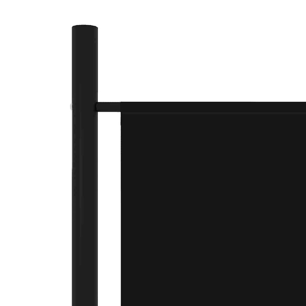 Rumsavdelare 300×180 cm / vikbar skärmvägg med 6 paneler / vikvägg – Svart