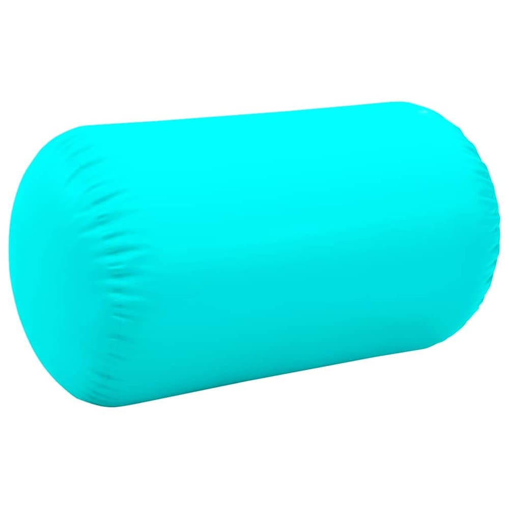 Air Roll 100×60 cm / uppblåsbar gymnastikrulle med fotpump / träningsrulle – Grön