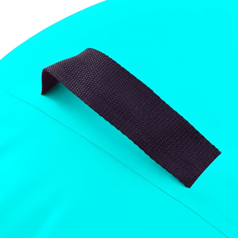 Air Roll 100×60 cm / uppblåsbar gymnastikrulle med fotpump / träningsrulle – Grön