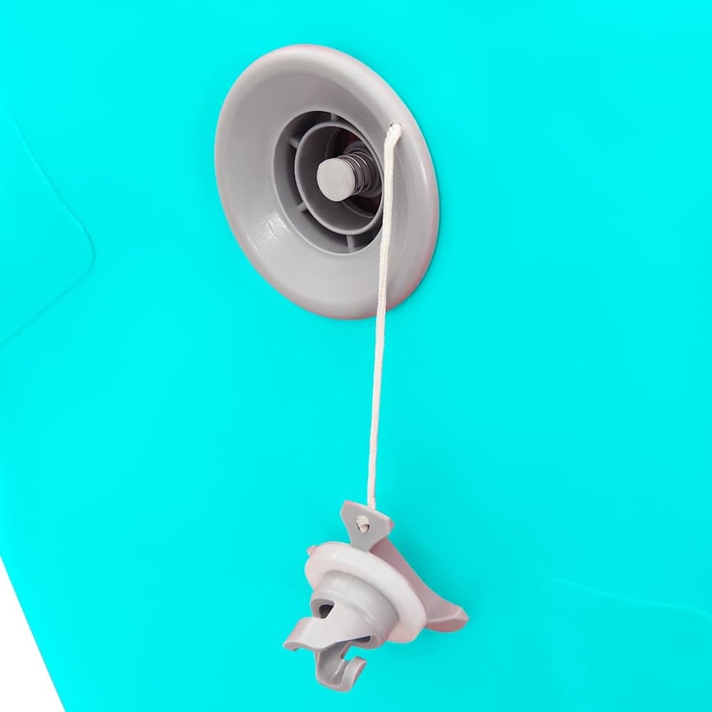 Air Roll 100×60 cm / uppblåsbar gymnastikrulle med fotpump / träningsrulle – Grön