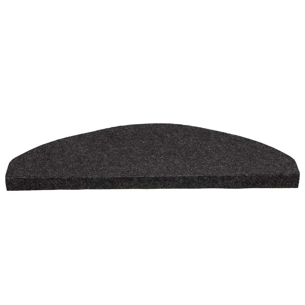 15 st trappstegsmattor 65×22,5×3,5 cm / självhäftande trappmattor i nålfilt – Svart