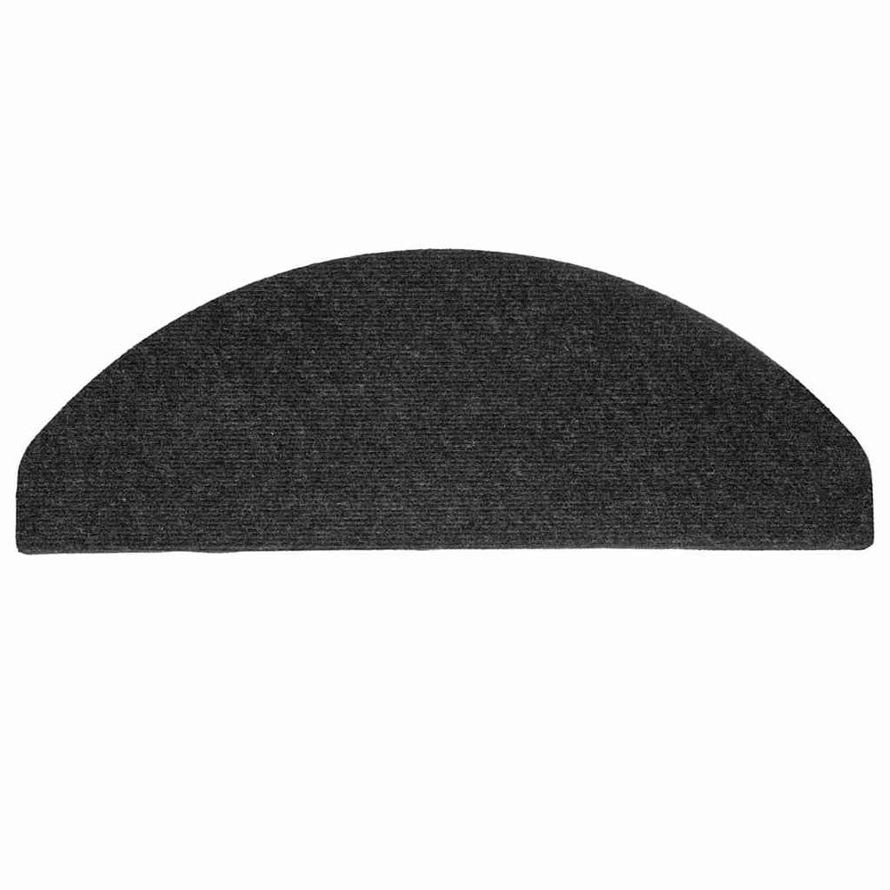 15 st trappstegsmattor 65×22,5×3,5 cm / självhäftande trappmattor i nålfilt – Svart