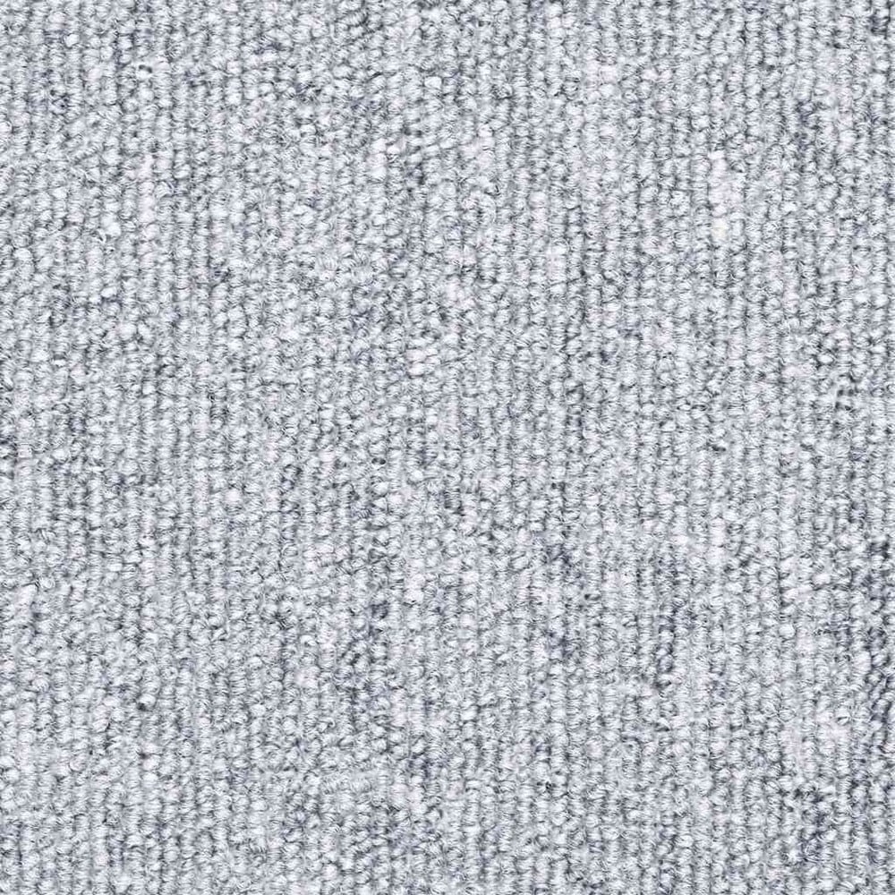 15 st halvrunda trappstegsmattor 56×17×3 cm / trappmattor i tuftad polypropen – Ljusgrå