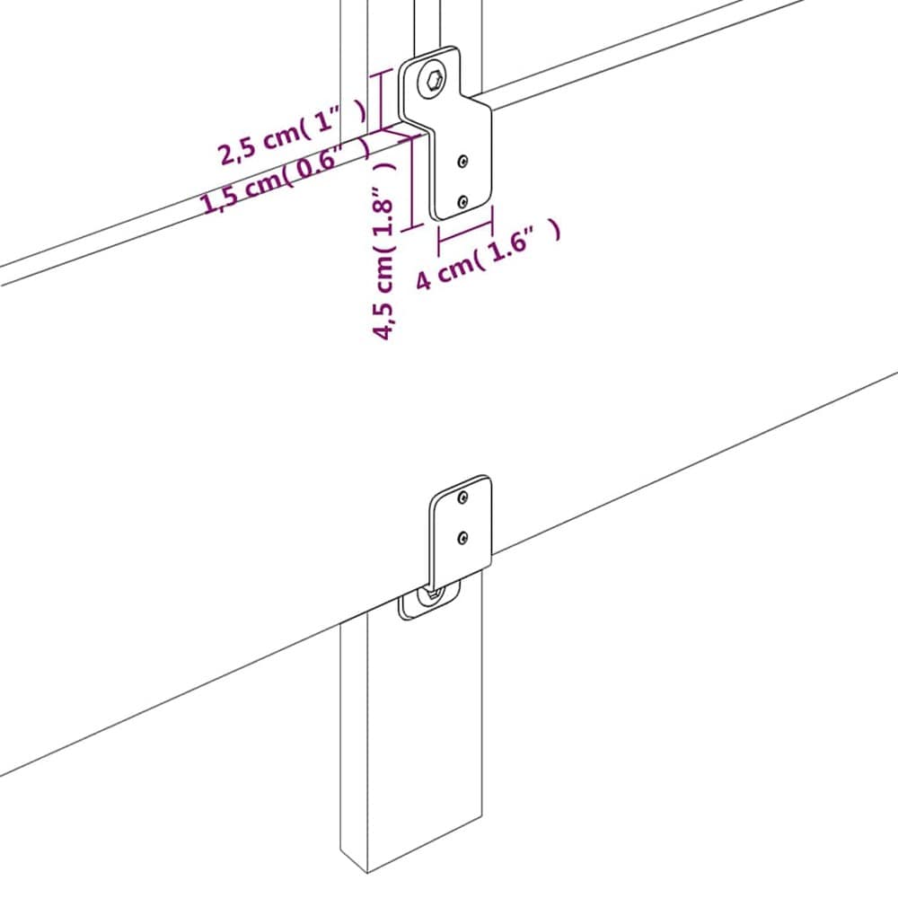 Sänggavel 90 cm / vadderad huvudgavel i tyg med justerbar höjd – Mörkgrå