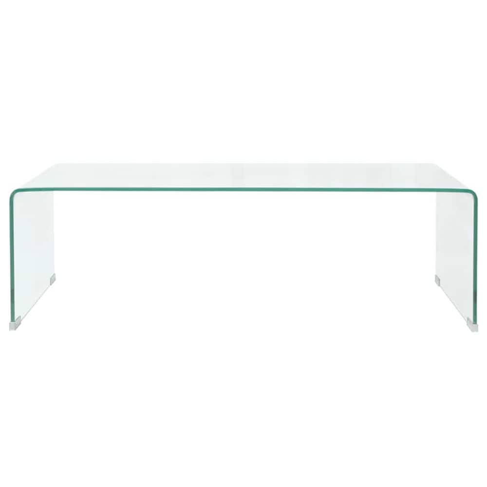 Soffbord i härdat glas 98×45×30 cm / glasbord / vardagsrumsbord – Transparent