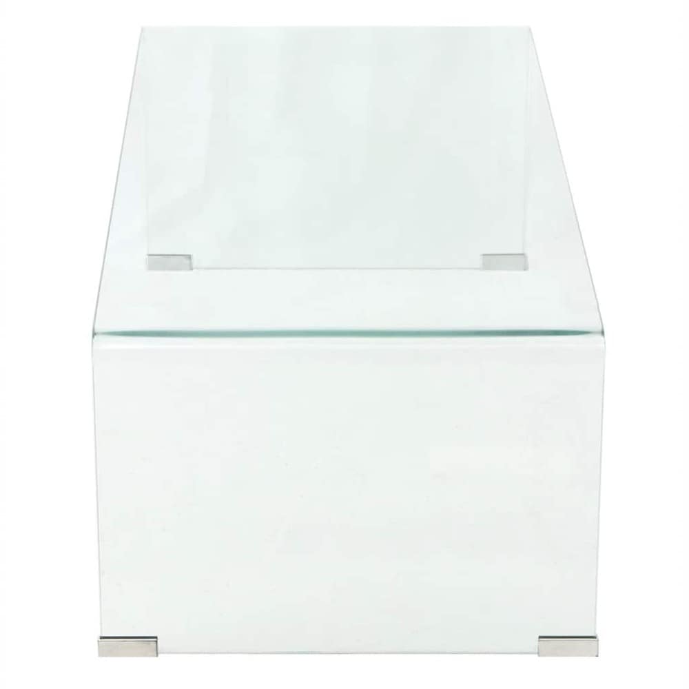 Soffbord i härdat glas 98×45×30 cm / glasbord / vardagsrumsbord – Transparent