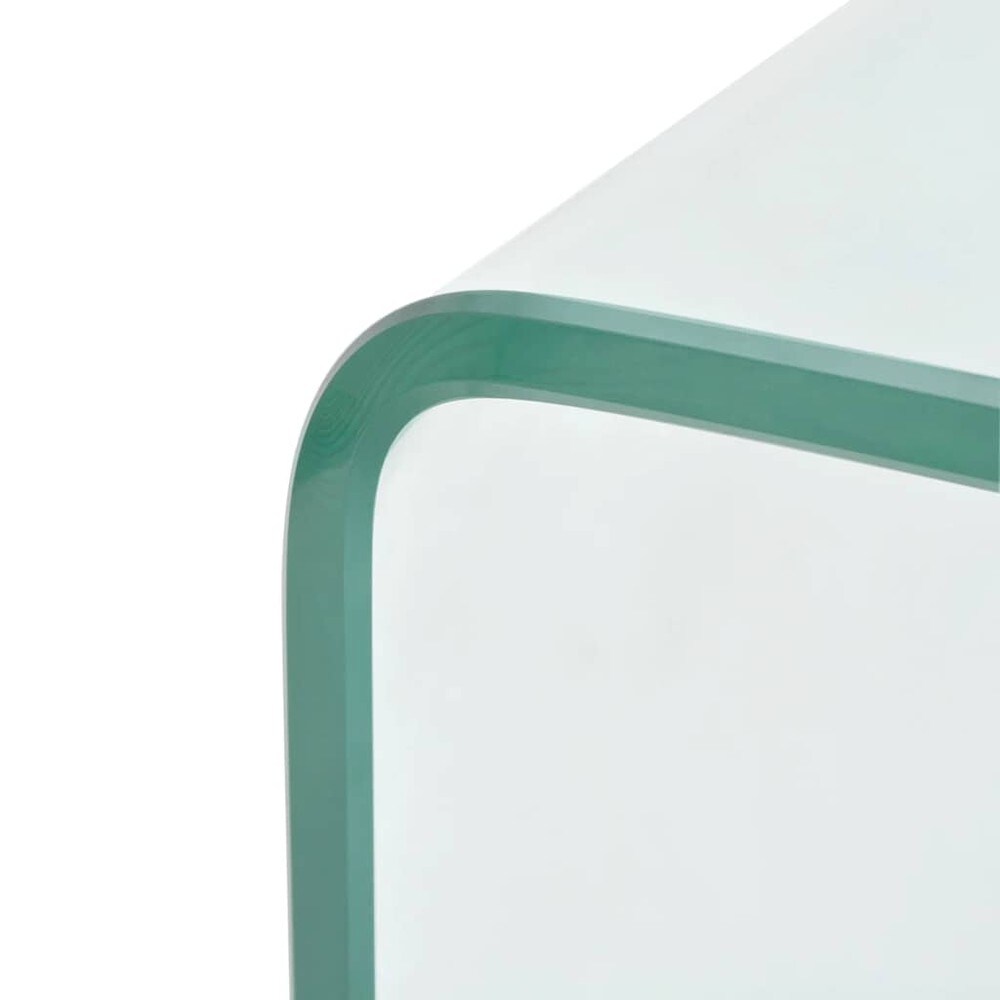 Soffbord i härdat glas 98×45×30 cm / glasbord / vardagsrumsbord – Transparent