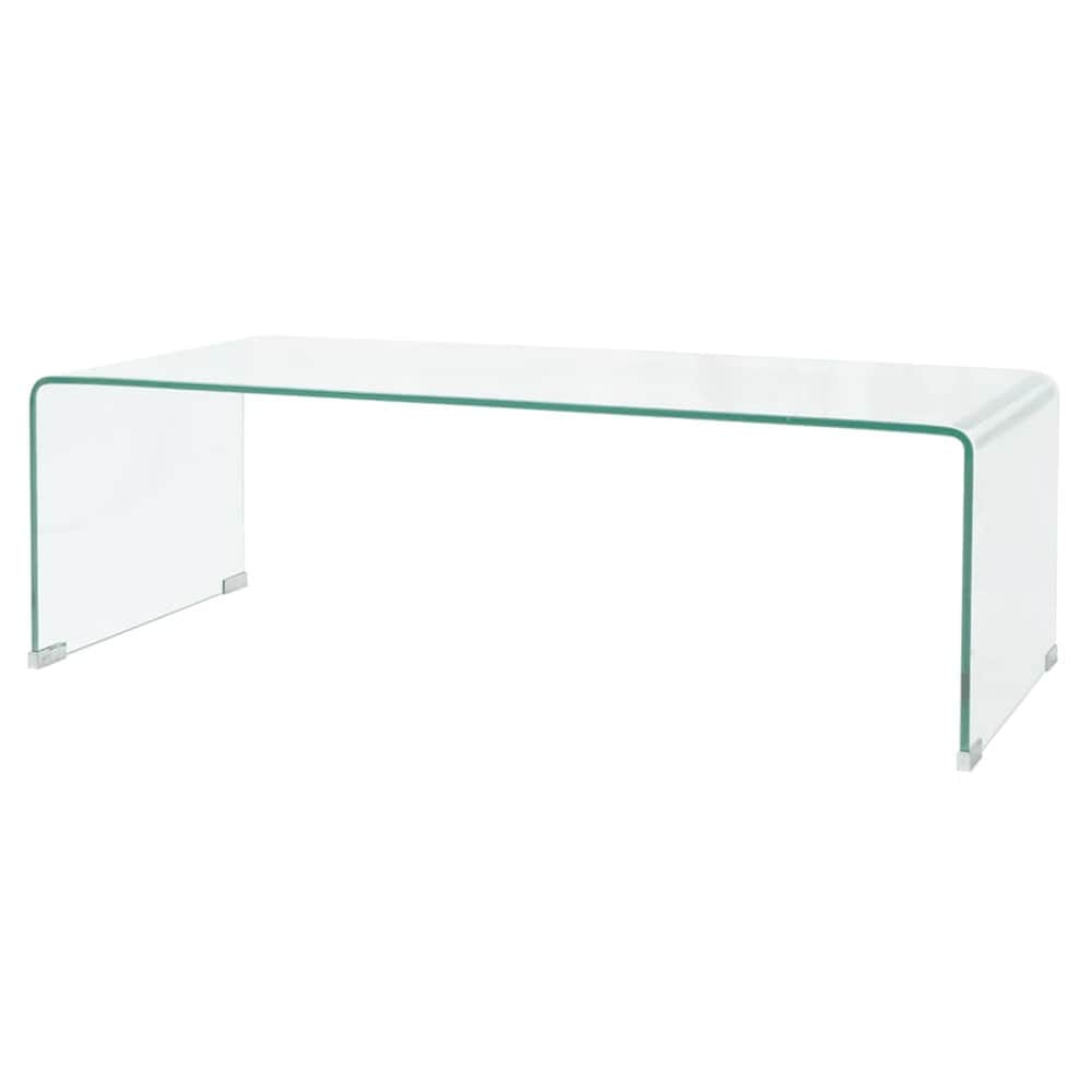 Soffbord i härdat glas 98×45×30 cm / glasbord / vardagsrumsbord – Transparent