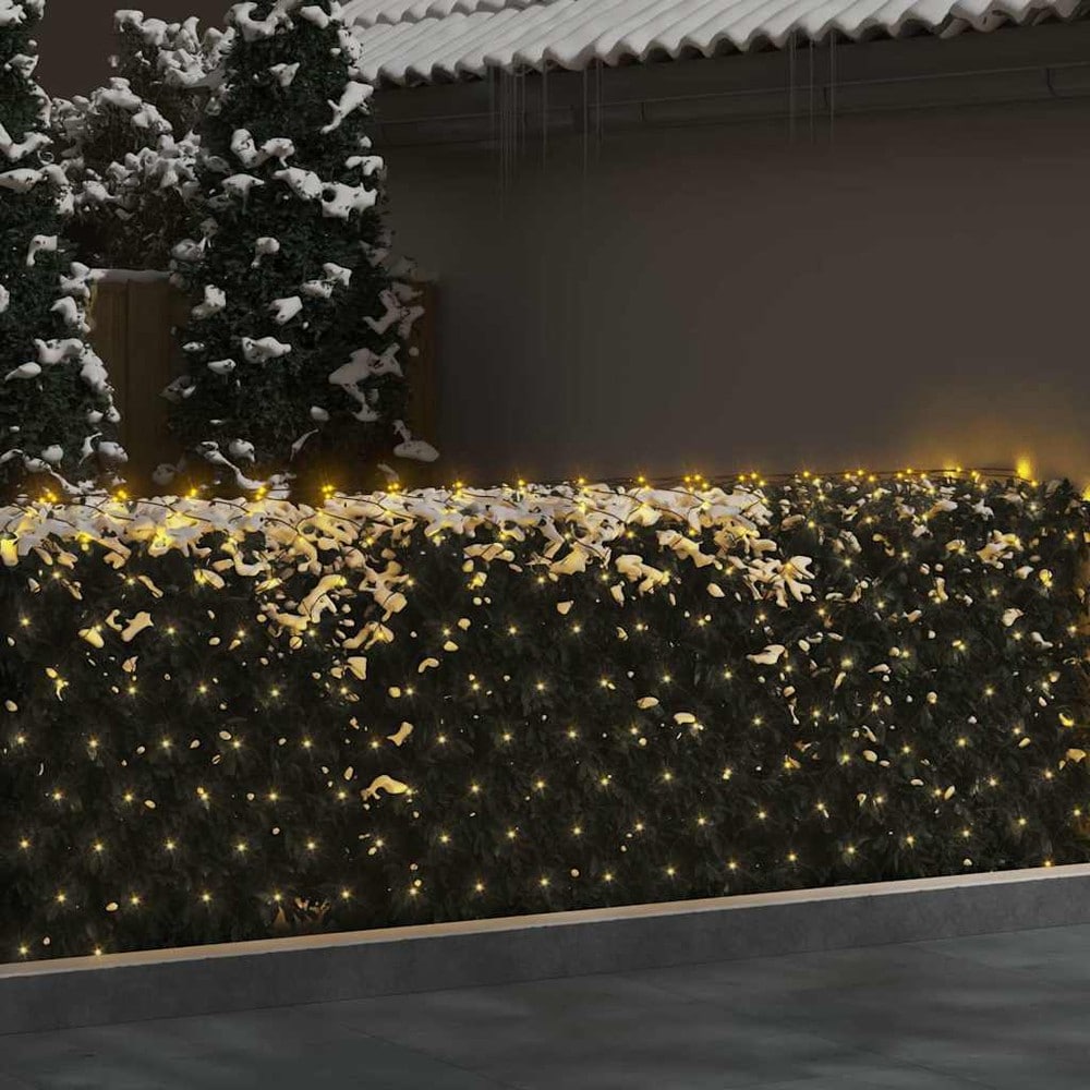 Ljusnät 4×4 m / julbelysning med 544 LED och 8 ljuslägen inne/ute – Varmvit