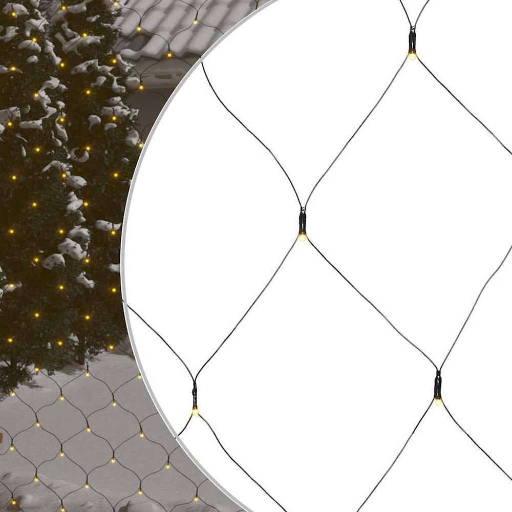 Ljusnät 4×4 m / julbelysning med 544 LED och 8 ljuslägen inne/ute – Varmvit