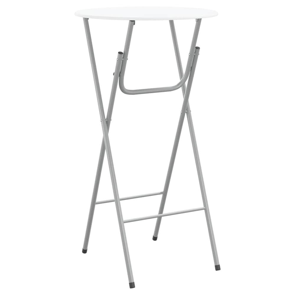 4 st hopfällbara barbord 60×60×112 cm / ståbord / höga bord med stålben – Vit